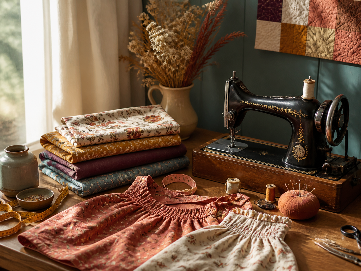 Sewing corner inspired by Clarascreations
